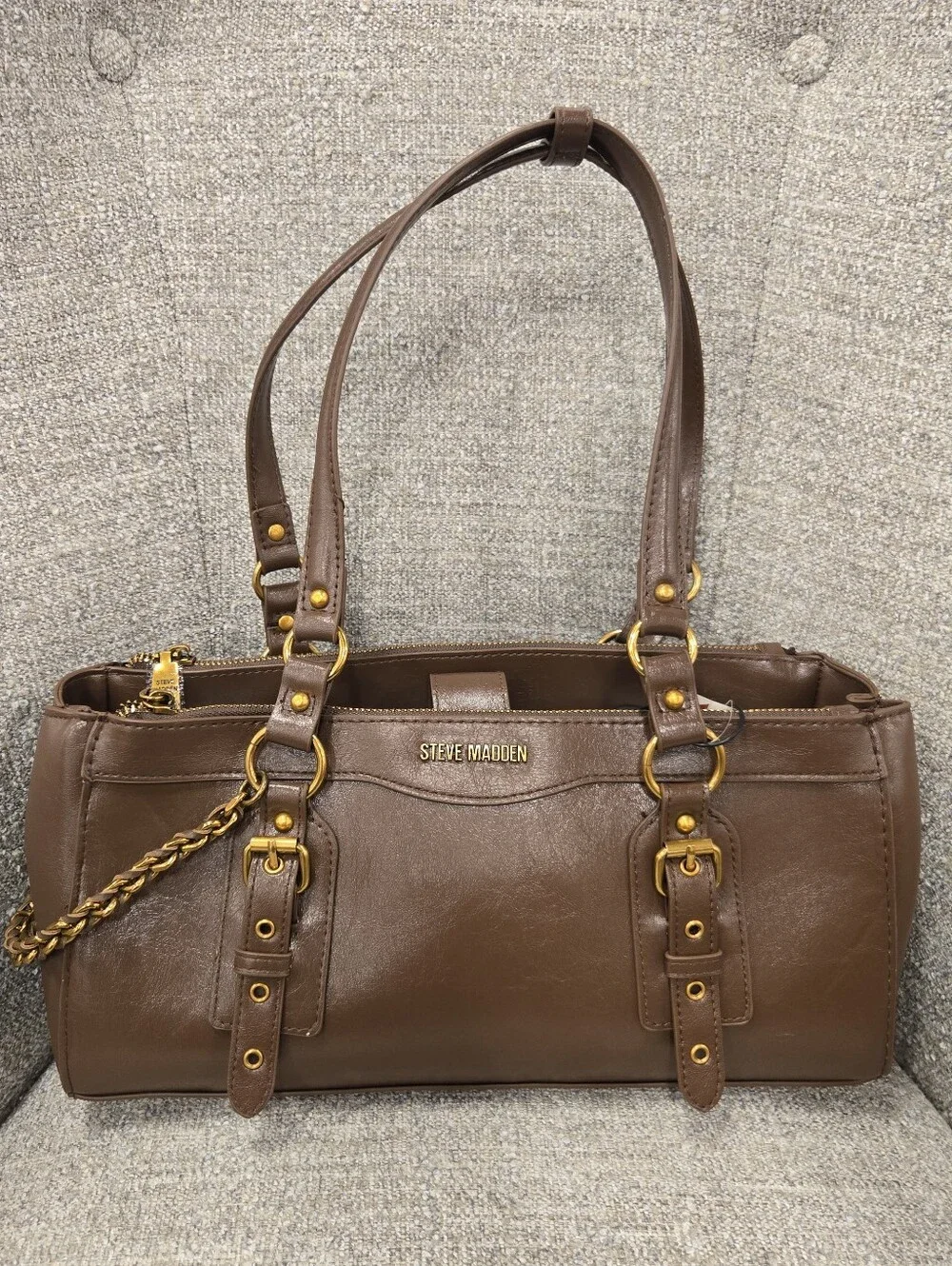 Steve Madden Brown East West Shoulder Handbag